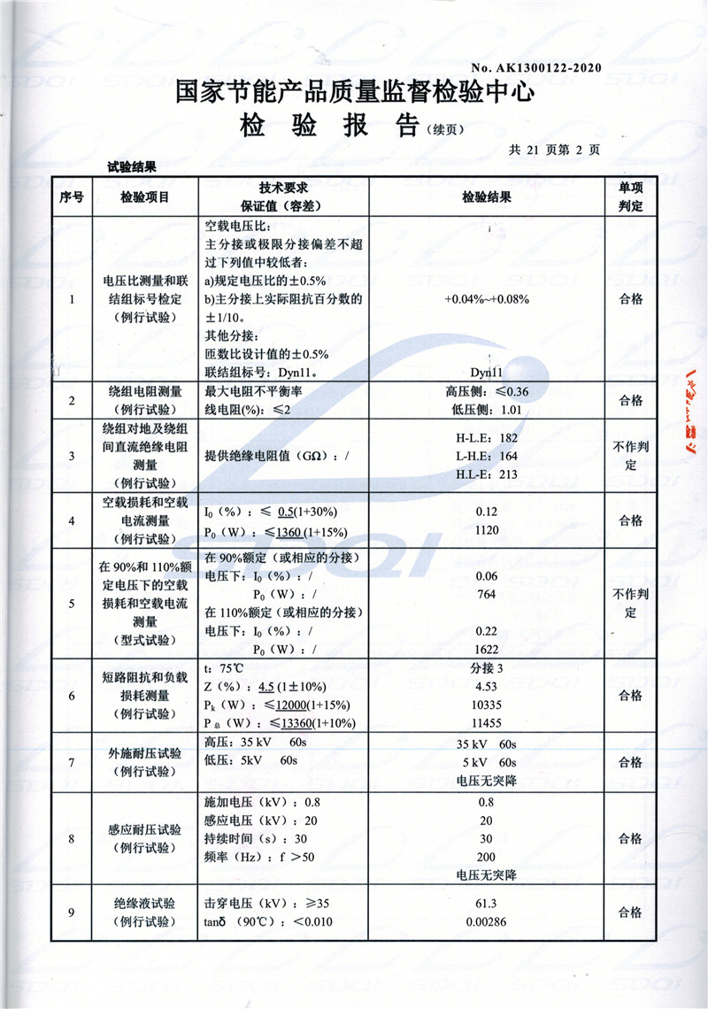 高低压试验报告-S11-1250全椒全椒全椒油浸式变压器-2.jpg